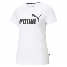 Puma Fitness Shirt Essentials Logo (100% Cotton) White Women